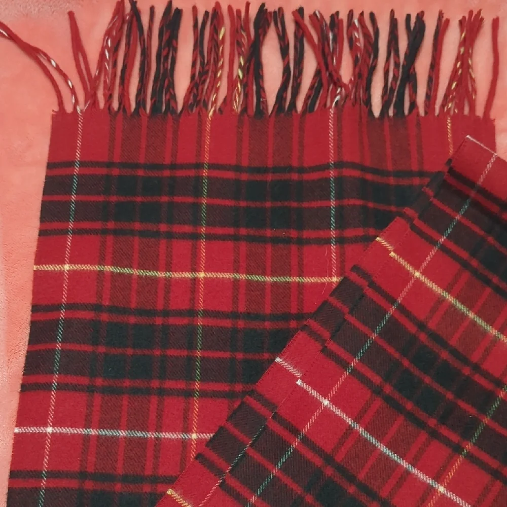 Preston & York Red and Black Tartan Scarf